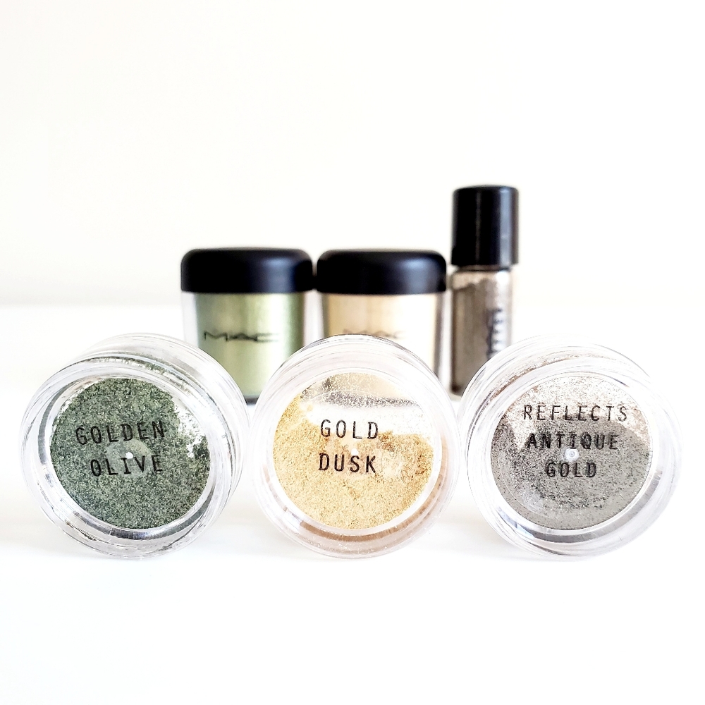 MAC Pigments Samples Set Golden Olive Gold Dusk